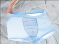 Bóxer de seda de hielo para hombre - xl azul claro XL