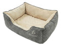 Cama rectangular para mascotas 80 x 70 cm gris