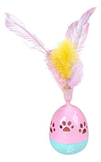 Juguete En Forma De Huevo Con Plumas Para Gato