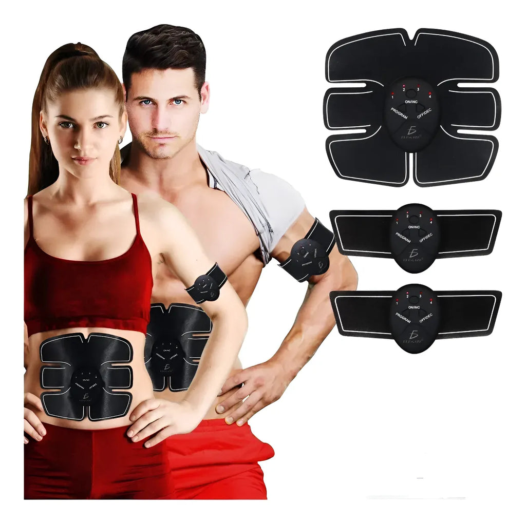 Parche Inteligente Músculo Abdominal Brazo Pierna Fitness Negro