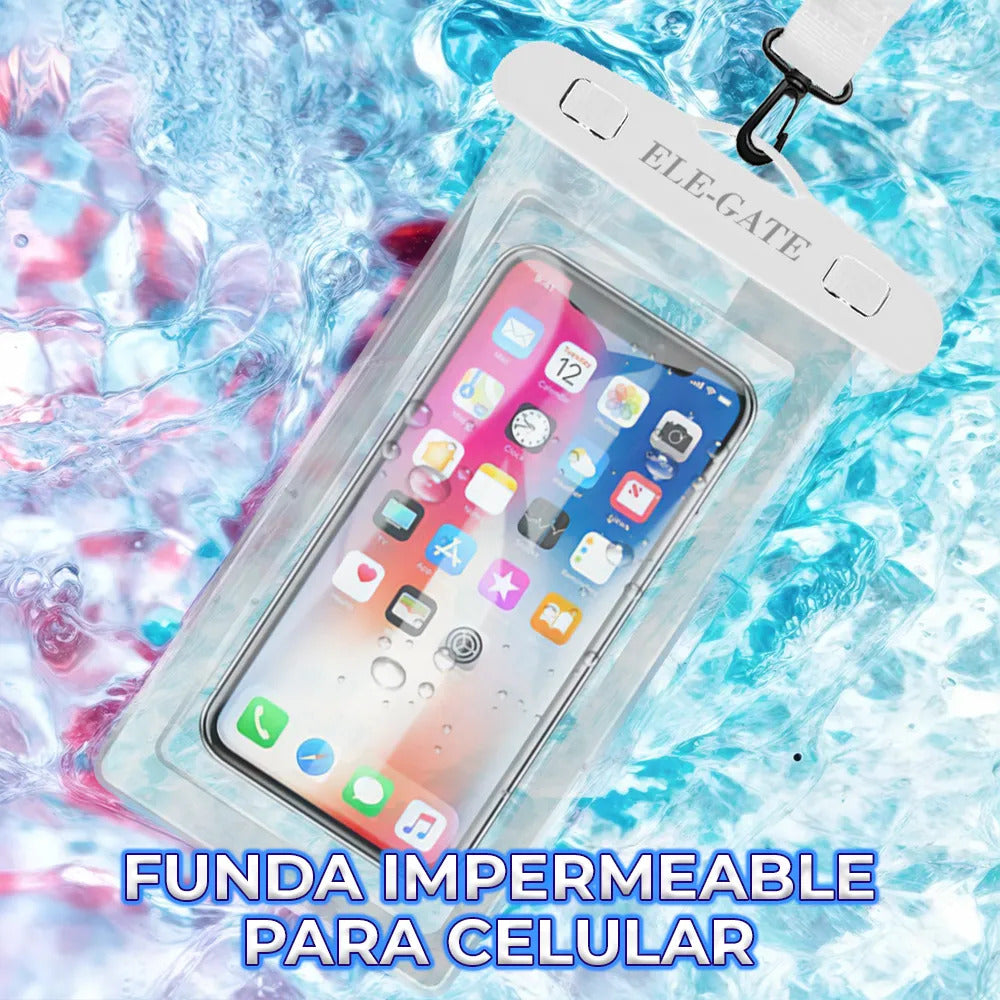Funda Universal Impermeable Para Celulares Azul