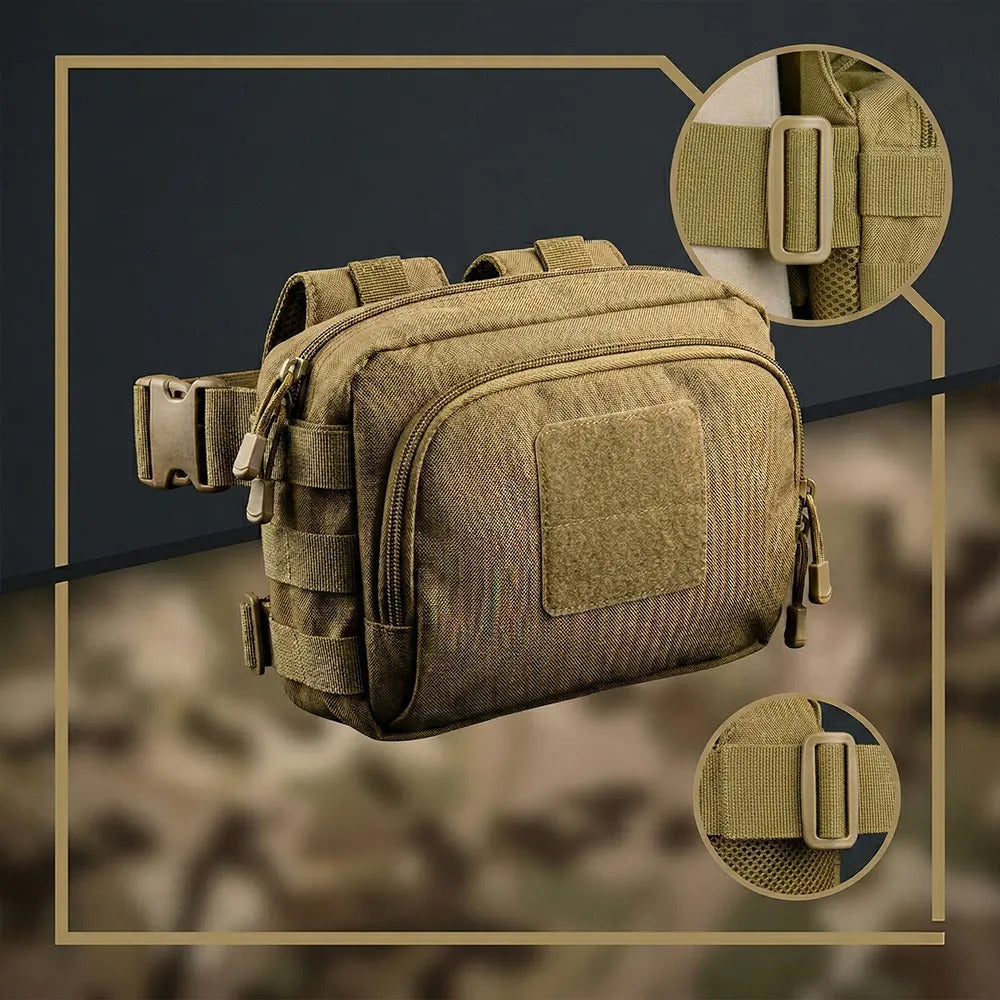 Mochila Táctica Bandolera Militar Impermeable Multibolsillos Verde