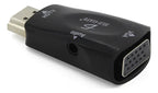 Adaptador convertidor HDMI a VGA audio 3.5