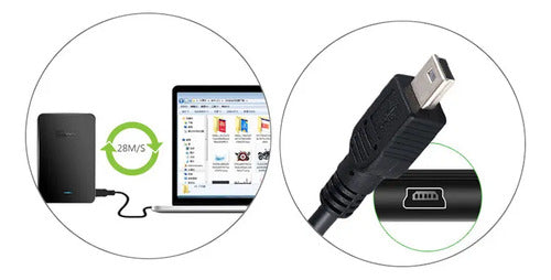 Cable Mini Usb V3 A Usb Transferir Datos 3metros