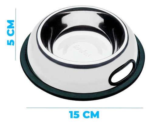 Platon Para Mascotas De Acero Inoxidable Antideslizantes
