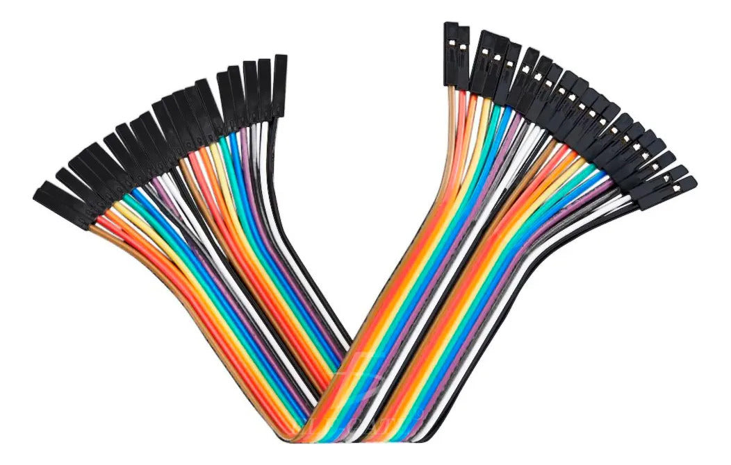 Cables jumper hembra a hembra awg 26 para protoboard
