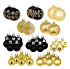 Set De 44 Esferas Navideñas Plásticas Tipo Cristal Con