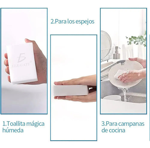Esponja Mágica Magiesponja Para Limpieza Paquete 10 Pzs