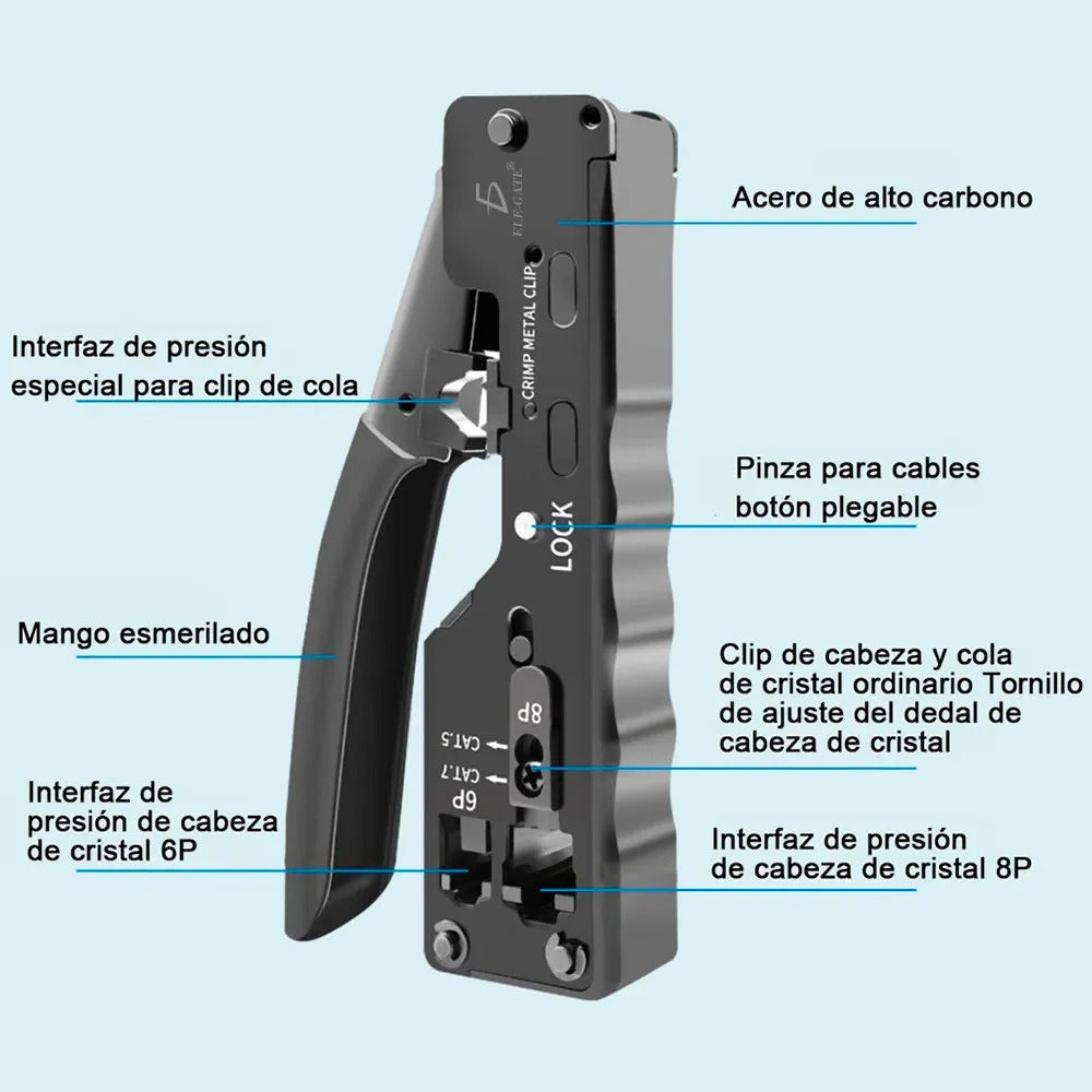 Herramienta de crimpado para conectores de red CAT5 CAT6