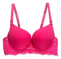 Brasier con copa completa espalda de encajé con efecto push fucsia M