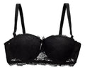 Brasier Con Aro Con Encaje Y Diseño Floreado Negro M