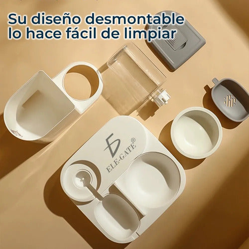 Dispensador Automático De Agua Y Croquetas Para Mascotas 1l