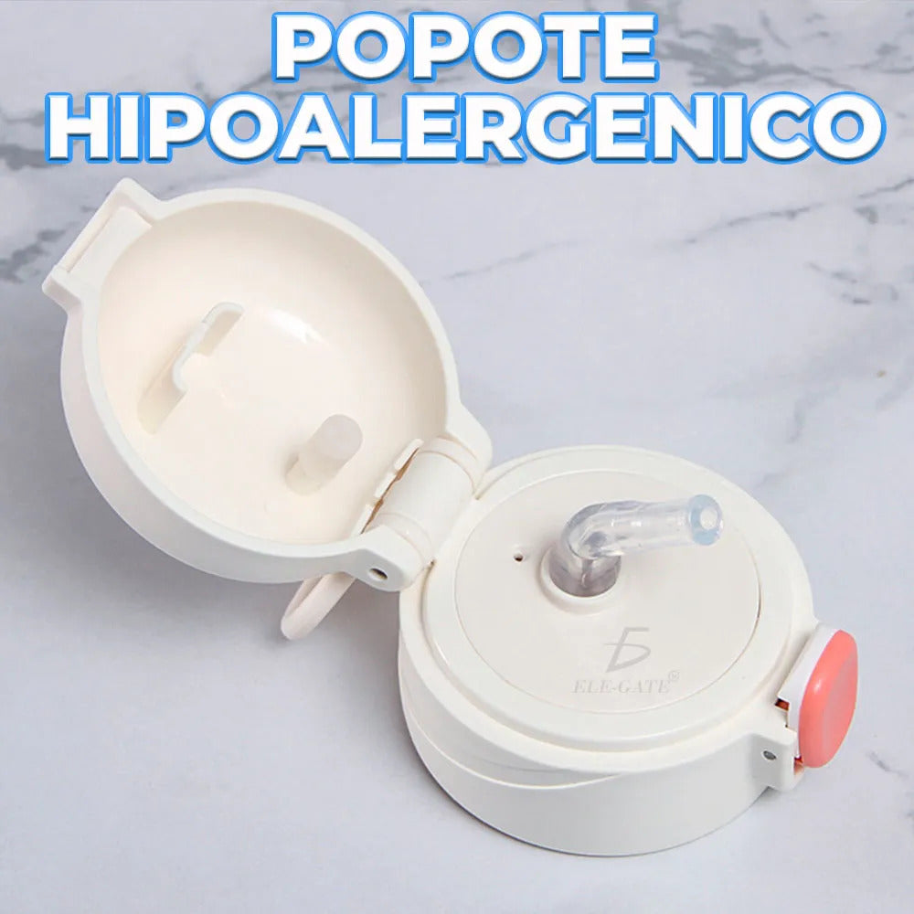 Botella Termo De Acero Inoxidable Con Popote