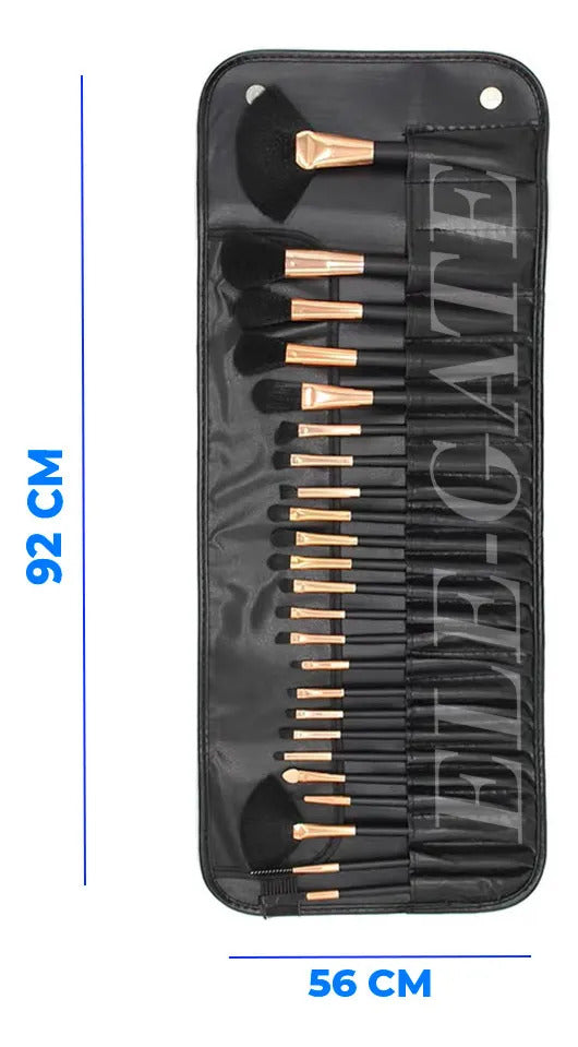Set De Brochas De Maquillaje Profesional 24 Piezas Negro