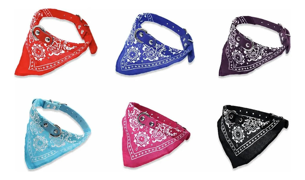 Collar Con Paliacate Elegante Y Ajustable Para Mascotas