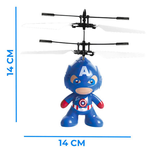 Avión De Inducción Suspendido - Figura De Acción Luminosa Azul