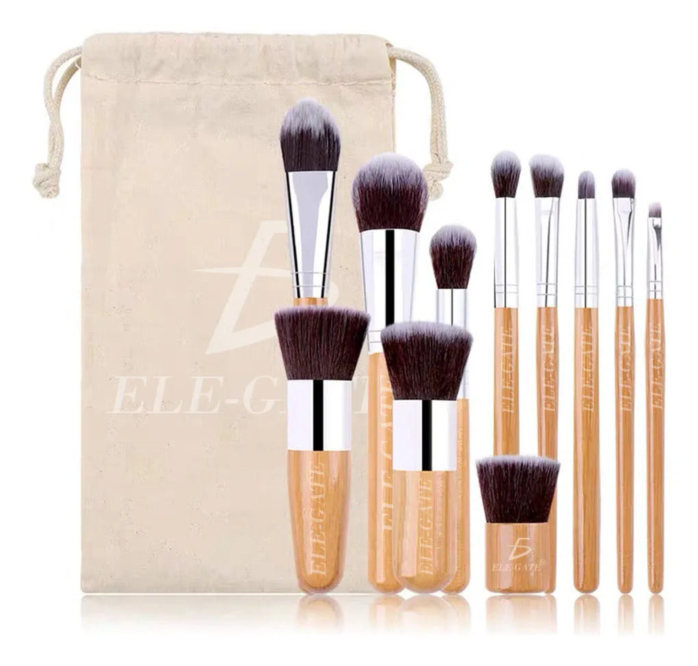Brochas De Maquillaje Orgánicas Y Ecológicas - Kit