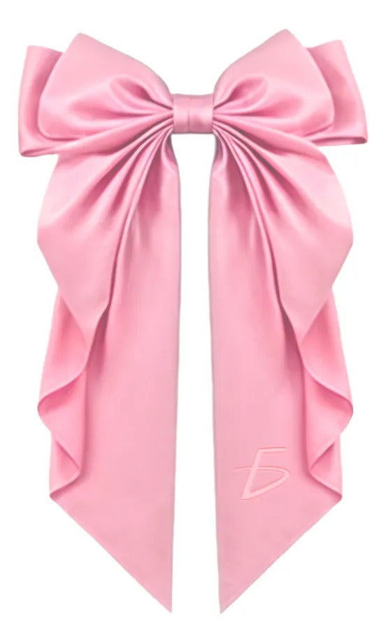 Moño Gigante 40 Cm Con Clip En 4 Colores Vibrantes Rosa