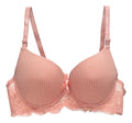 Brasier con encaje de copa completa coral M