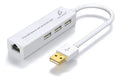 Hub 2.0 USB RJ45 rapido ethernet compatible con Mac PC 10