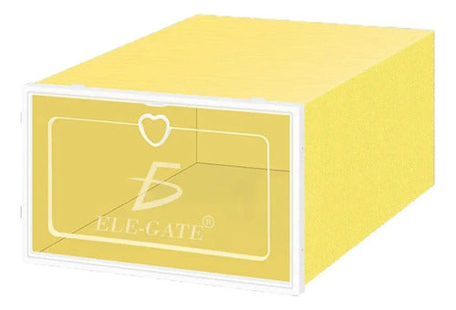 Cajas Organizadoras De Zapatos Apilables Almacenaje 6 Blanco