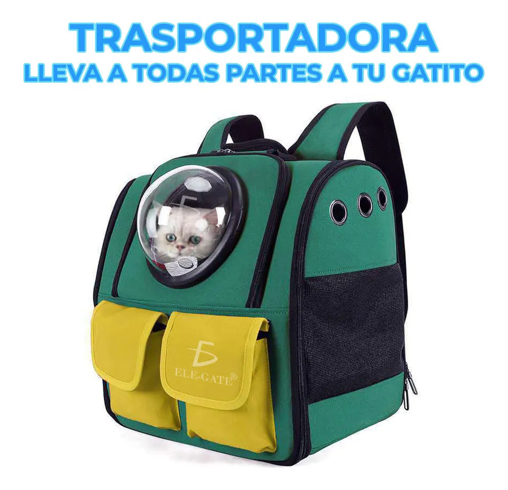 Bolsa Mochila Transportadora Perro Gato Portátil Viaje Para