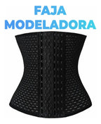 Corset Modeladora Faja Cinturilla Colombiana Lencería Mujer Negro L