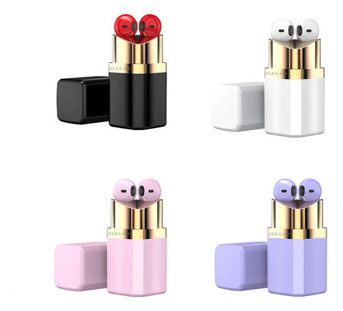 Elegate Auriculares Bluetooth Para Mujer Tipo Lápiz Labial Negro