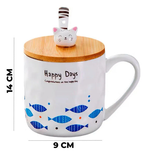 Taza De Cerámica De Gatito Resistente Duradera