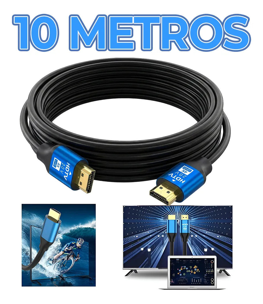 Cable Hdmi 2.0 A Hdmi 2.0 De 10 Metros 4k Ultra Hd 60hz