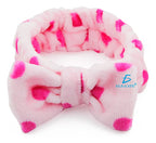Banda Sujetadora De Cabello Suave Afelpada Rosa Lunares