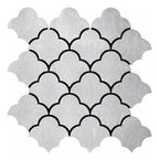 Azulejos Adhesivos De Pvc Mosaico Escamas Plateado 30x30 Cm