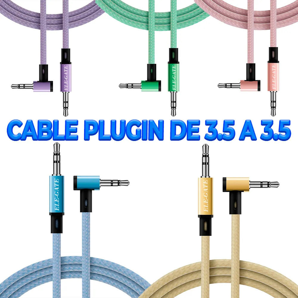 Cable De Audio Jack De 3 5mm Con Ángulo Recto Alta