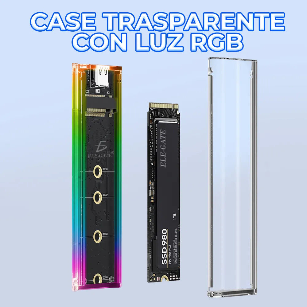 Case Transparente Con Luz Rgb Estilo Y Elegancia Para Tu Pc