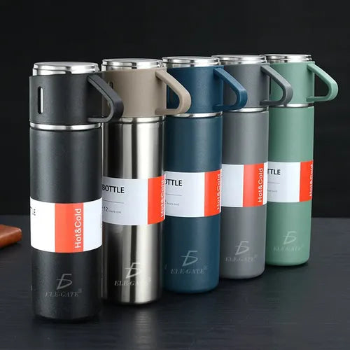 Termo Con Tazas Incluidas Para Té Y Café De Acero