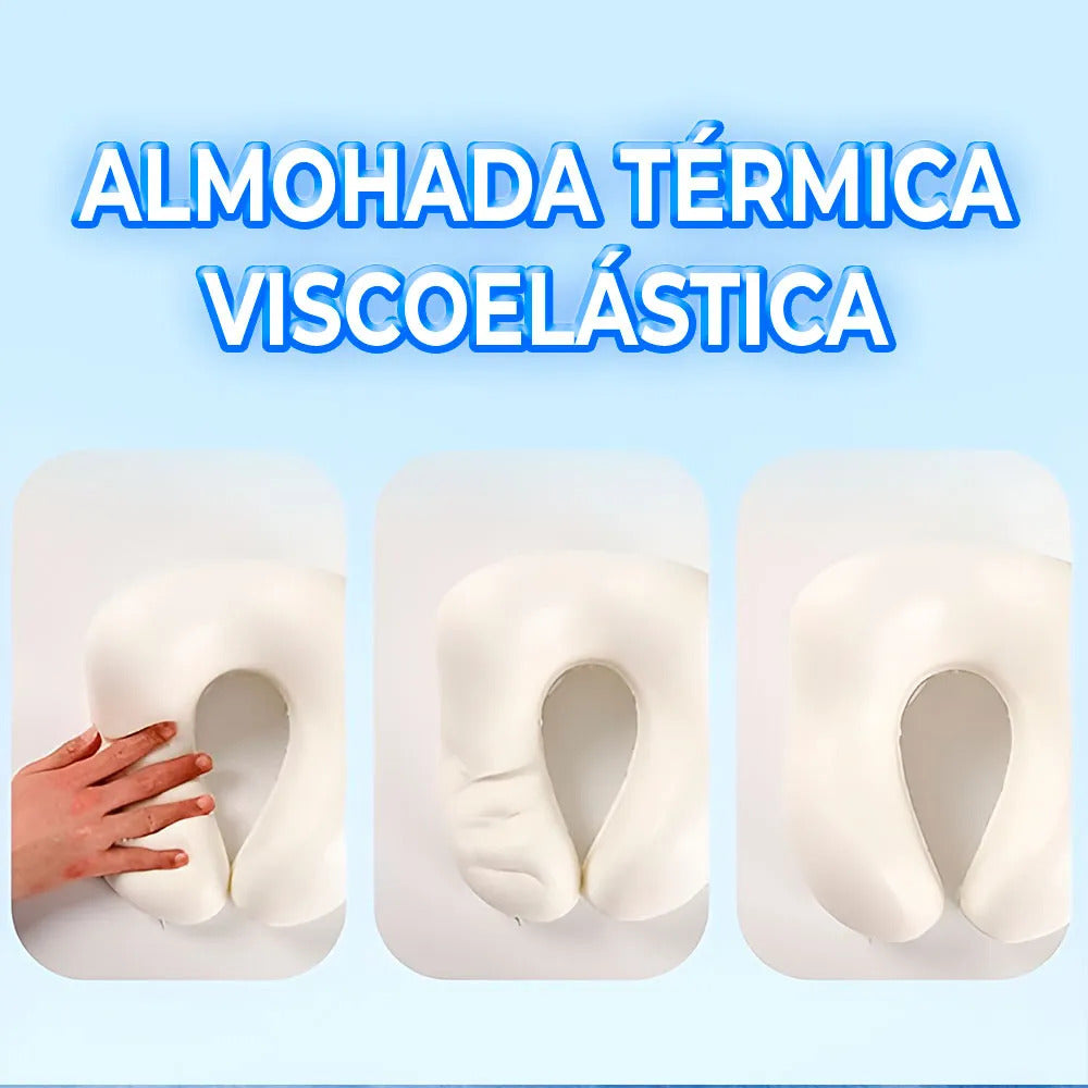 Almohada De Viaje Ergonómica Para Cuello Espuma De Memoria