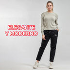 Pantalones Deportivos De Algodón Para Mujer Estilo Y Negro L