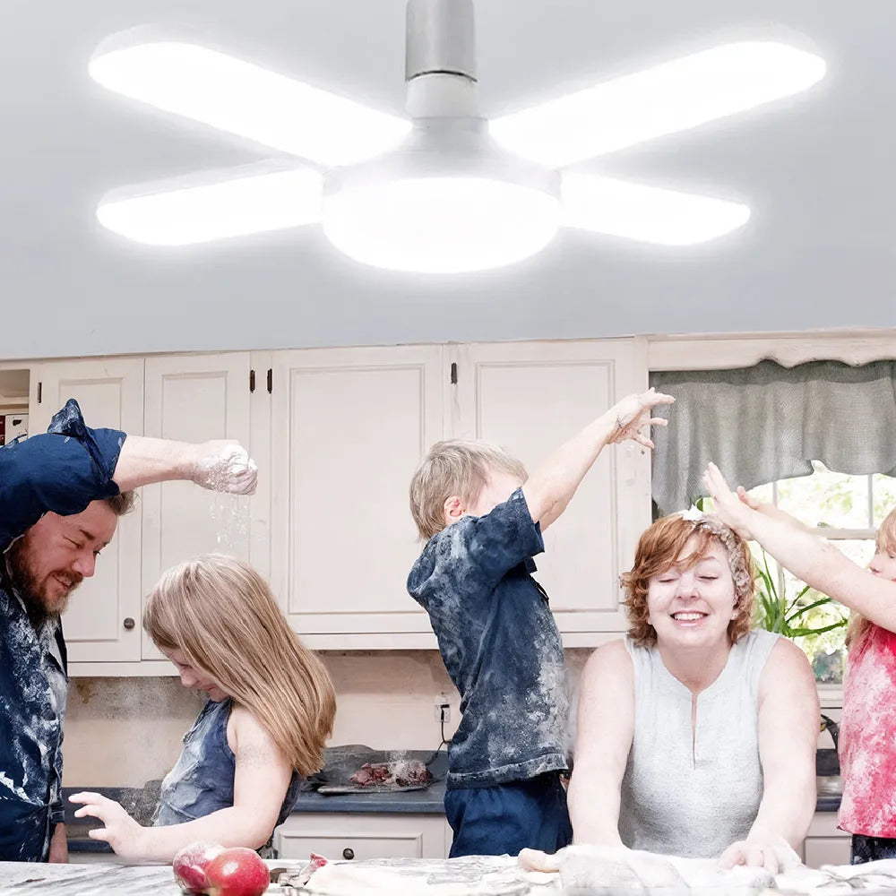 Lámpara Led 50w Tipo Flor Con 4 Pétalos Luminosos  Luz