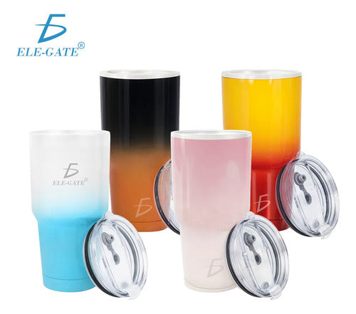 Vaso Térmico Bicolor De 840 Ml Termo Acero Inoxidable