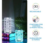 Lámpara 3d De Cristal Acrílico Control Táctil 16 Colores