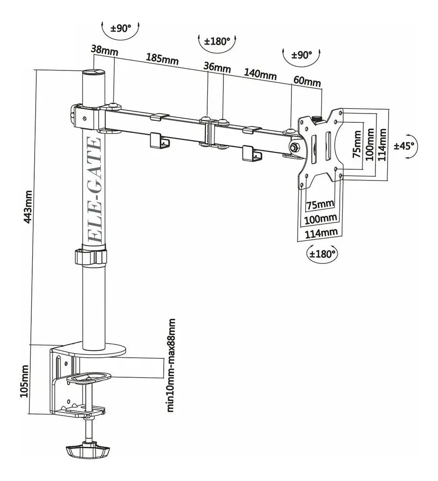 Soporte Para Pantalla Vertical De 19 A 32 Pulgada