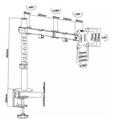 Soporte Para Pantalla Vertical De 19 A 32 Pulgada
