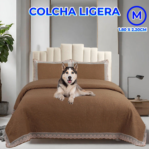 Kit De 3 Pzs Colcha Y Fundas De Almohada Con Diseño De