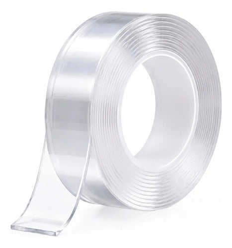 Cinta Nano Gel Transparente Doble Cara 5 M X 1 Cm
