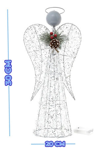 Ángel Decorativo Con Luces Led Cálidas Blanco Cálido