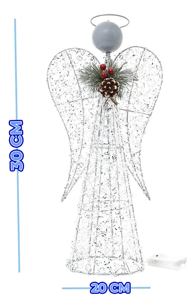 Ángel Decorativo Con Luces Led Cálidas Blanco Cálido