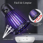 Lámpara Mata Mosquitos Recargable 2000 Mah Con Luz Uv Y Luz