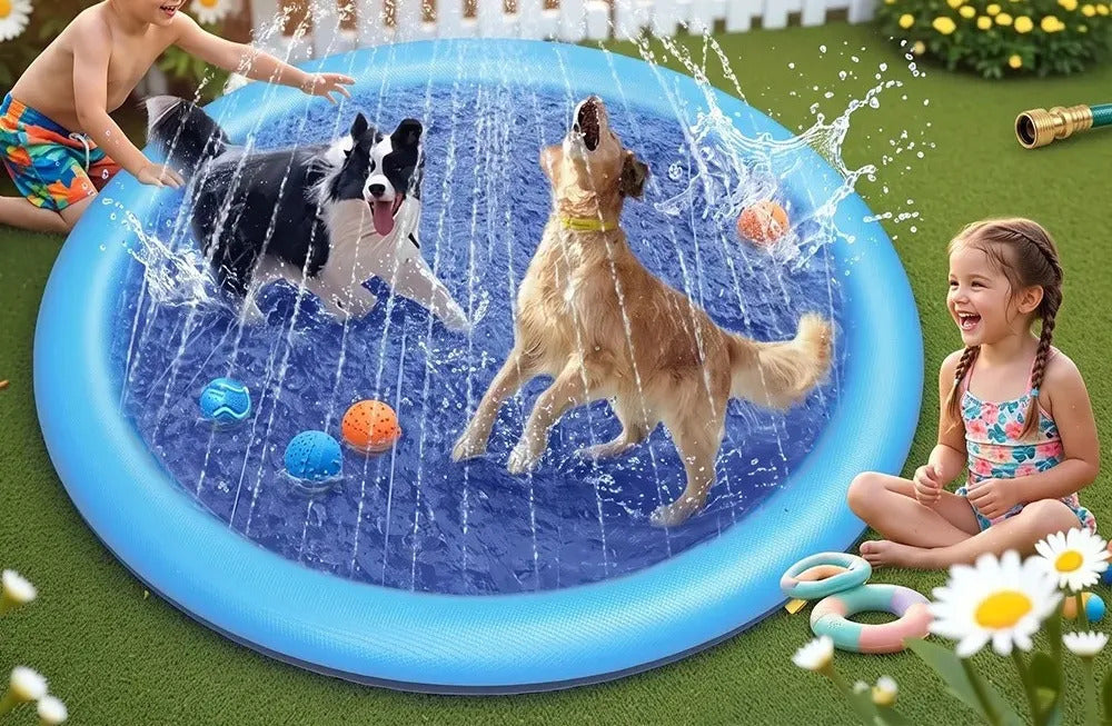 Alfombra Acuática Para Niños Y Mascotas | Splash Pad De Pvc