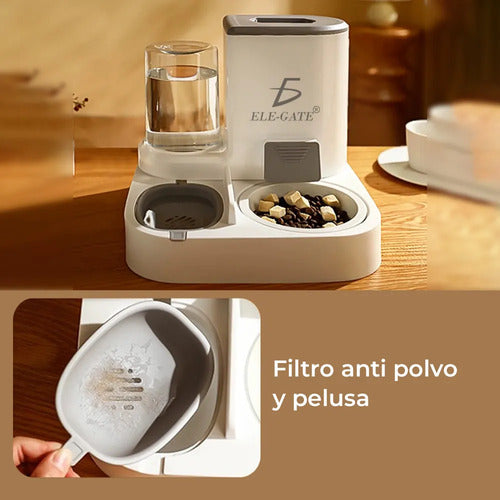Dispensador Automático De Agua Y Croquetas Para Mascotas 1l
