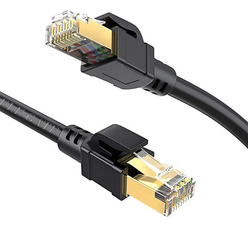 Cable Para Red Cat7 Rj45 Ethernet Utp Negro 3m